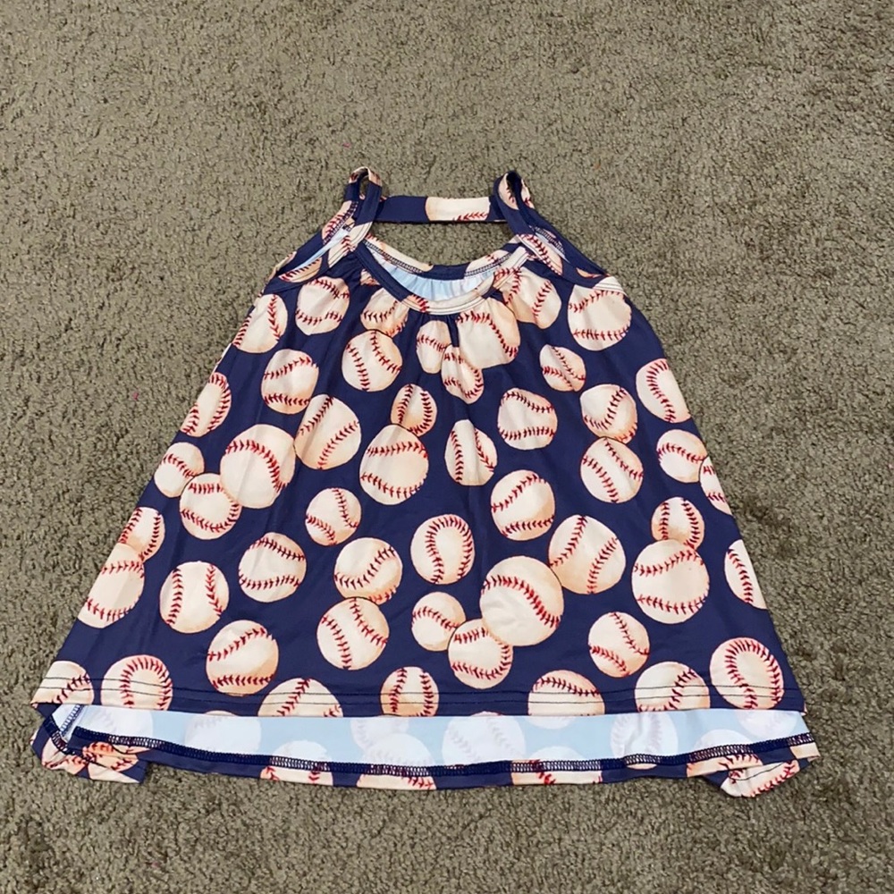 Girl boutique baseball tunic